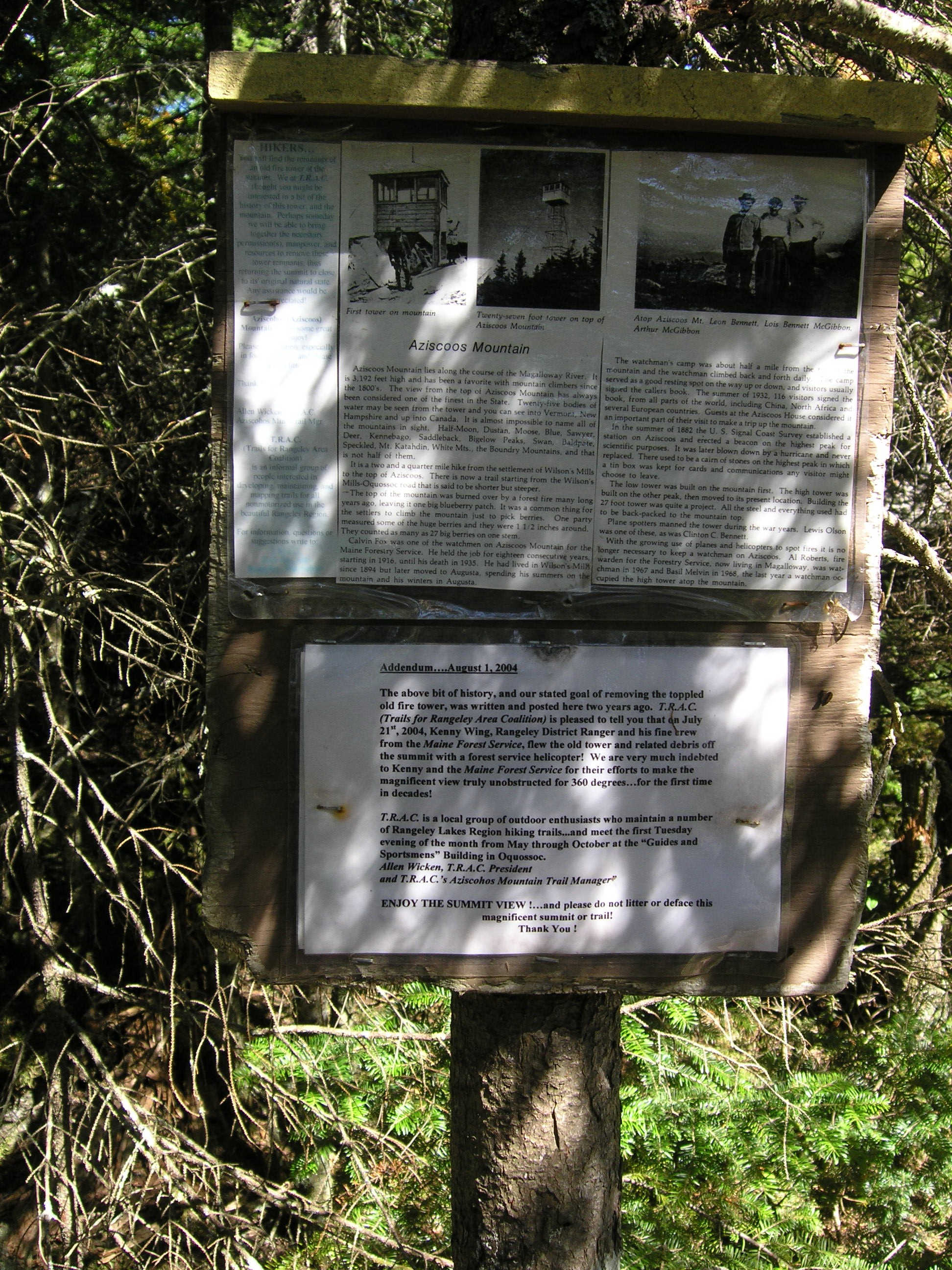 Full picture information board Image.