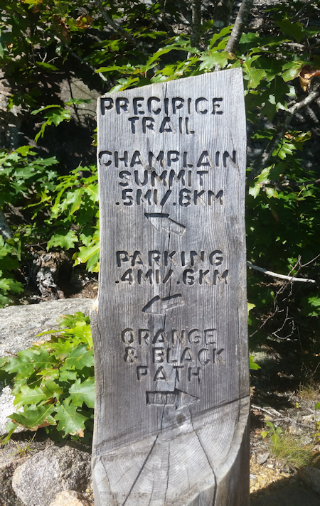 Precipice Trail head sign image